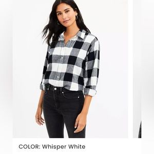 LOFT buffalo plaid flannel shirt